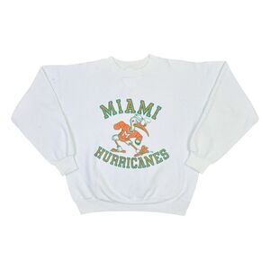 Vintage BIKE University of Miami Hurricanes Crew Neck Sweatshirt